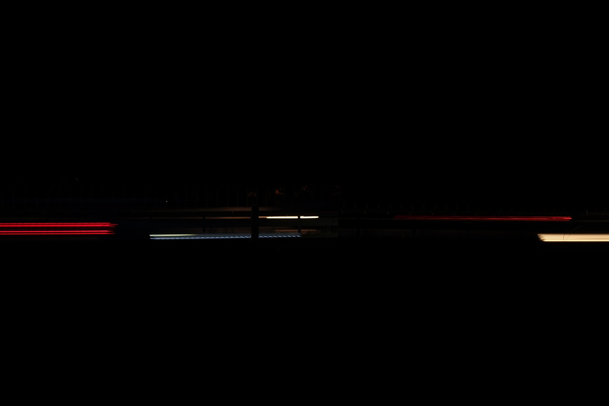 Light trails at night